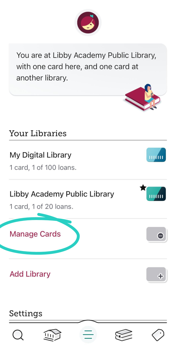 Verifying your library card in Libby