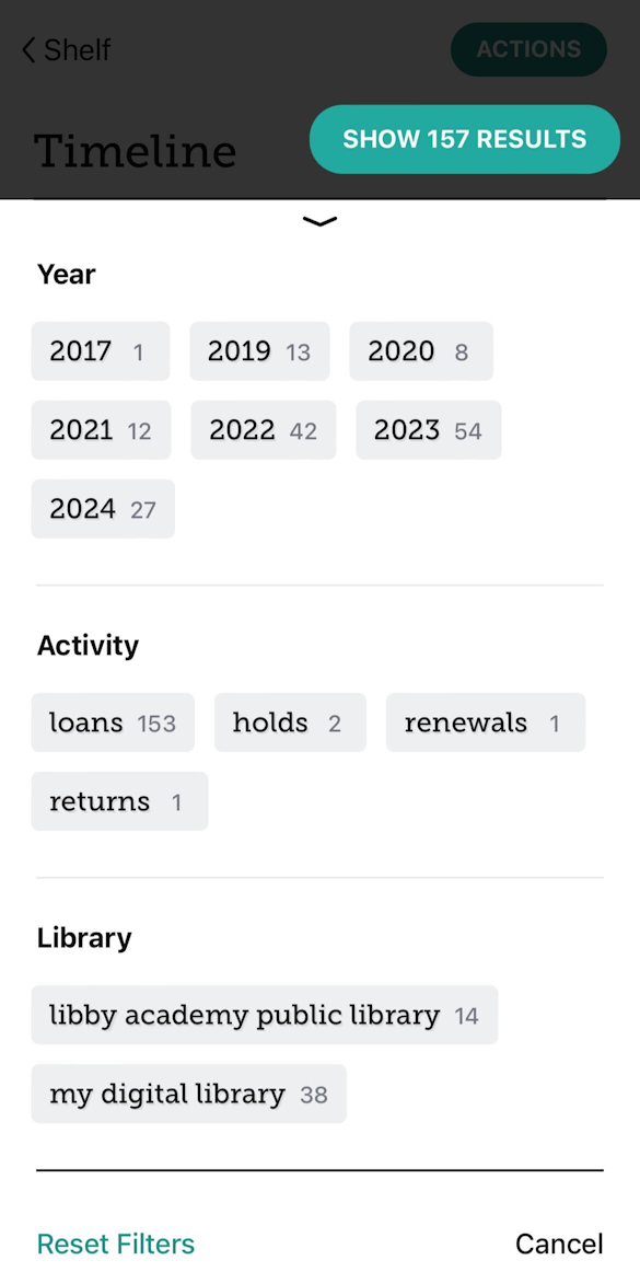 öppna filterdialog-menyn